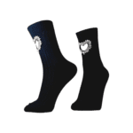 جوراب بوژ|طرح قلب نگین دار مشکی - تصویر 2