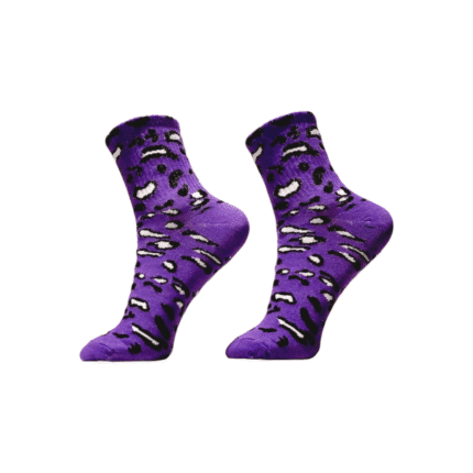 جوراب بوژ|طرح پلنگی بنفش