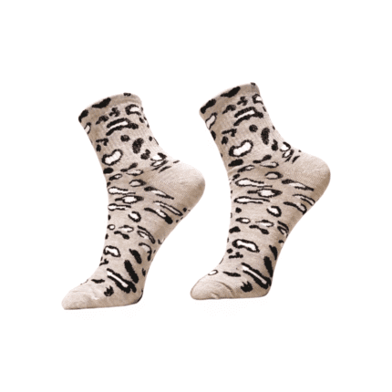 جوراب بوژ|طرح پلنگی خاکستری