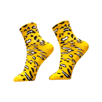 جوراب بوژ|طرح پلنگی زرد